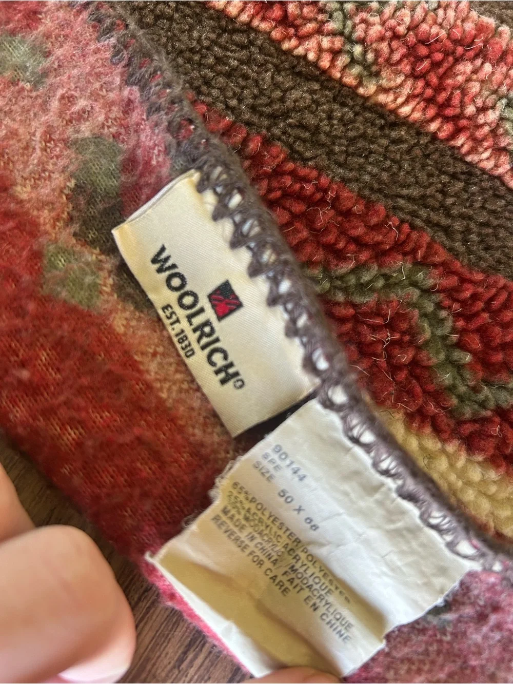 Woolrich Southwestern Wool Throw Blanket Size 50x68